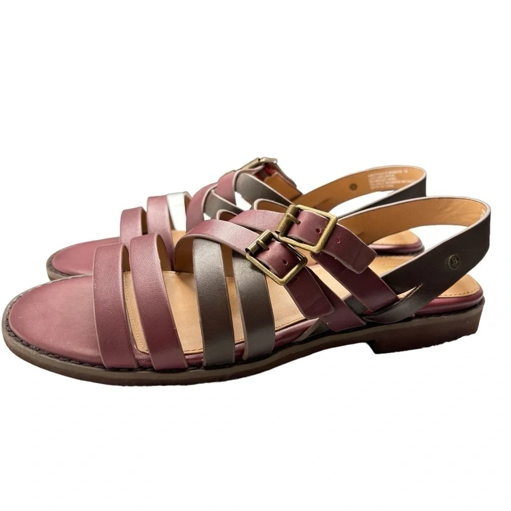G.H. Bass & Co AMIDY Strappy Leather Sandals Womens Size 7 Adjustable Buckle NEW